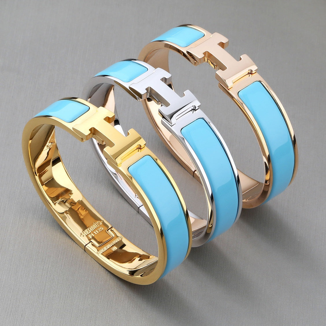 Hermes H Cloud Blue Bracelet