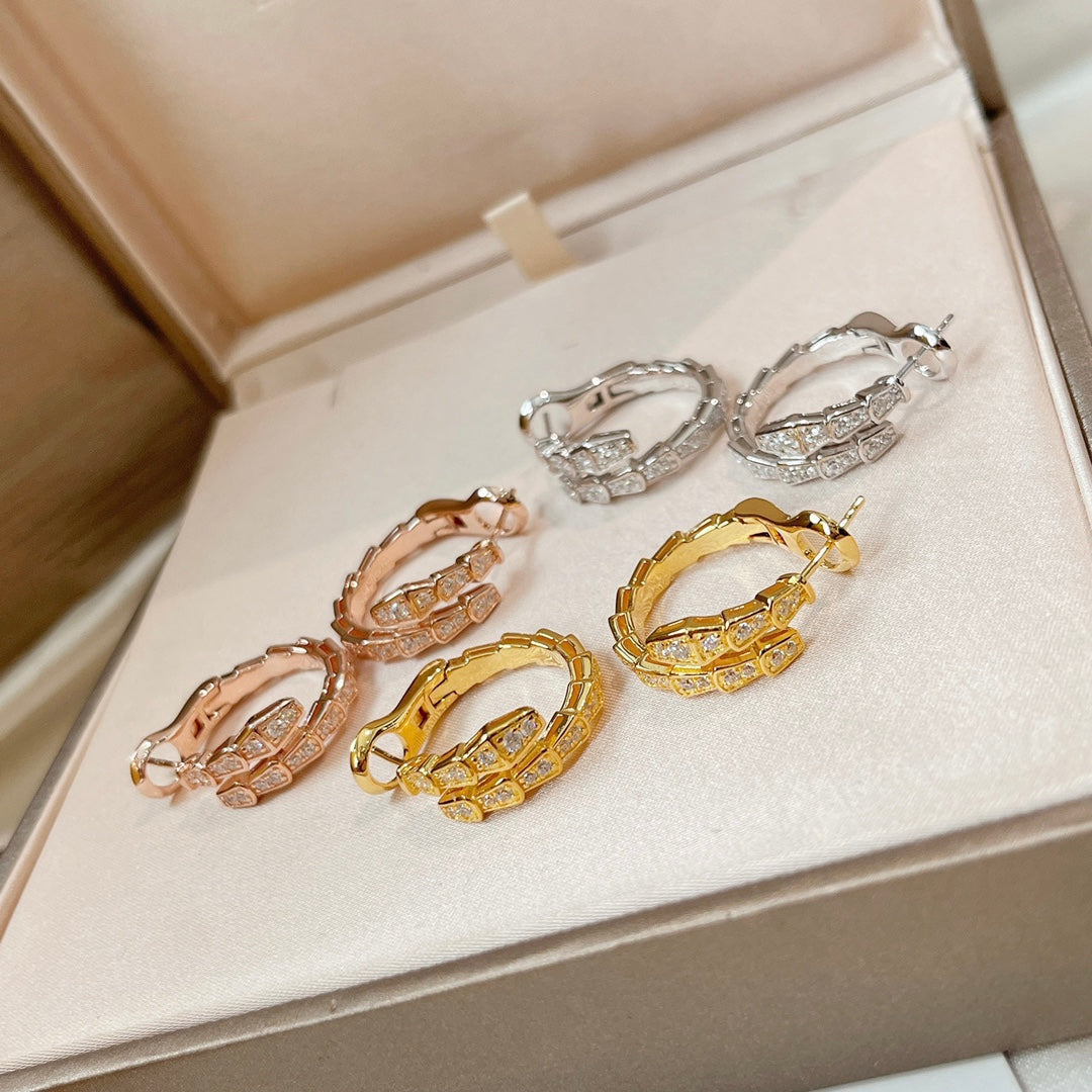 Bvlgari Serpenti Earrings Cubic Zirconia