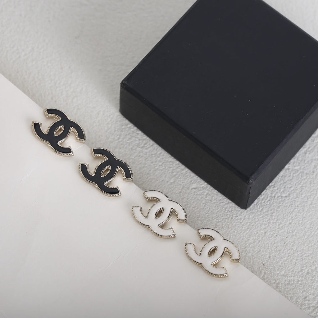 Chanel Double C Stud Earring
