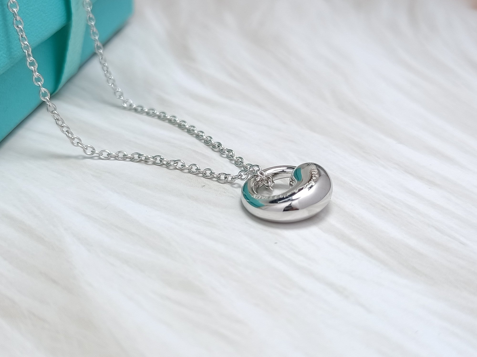 Tiffany Snail Pendant Silver Necklace