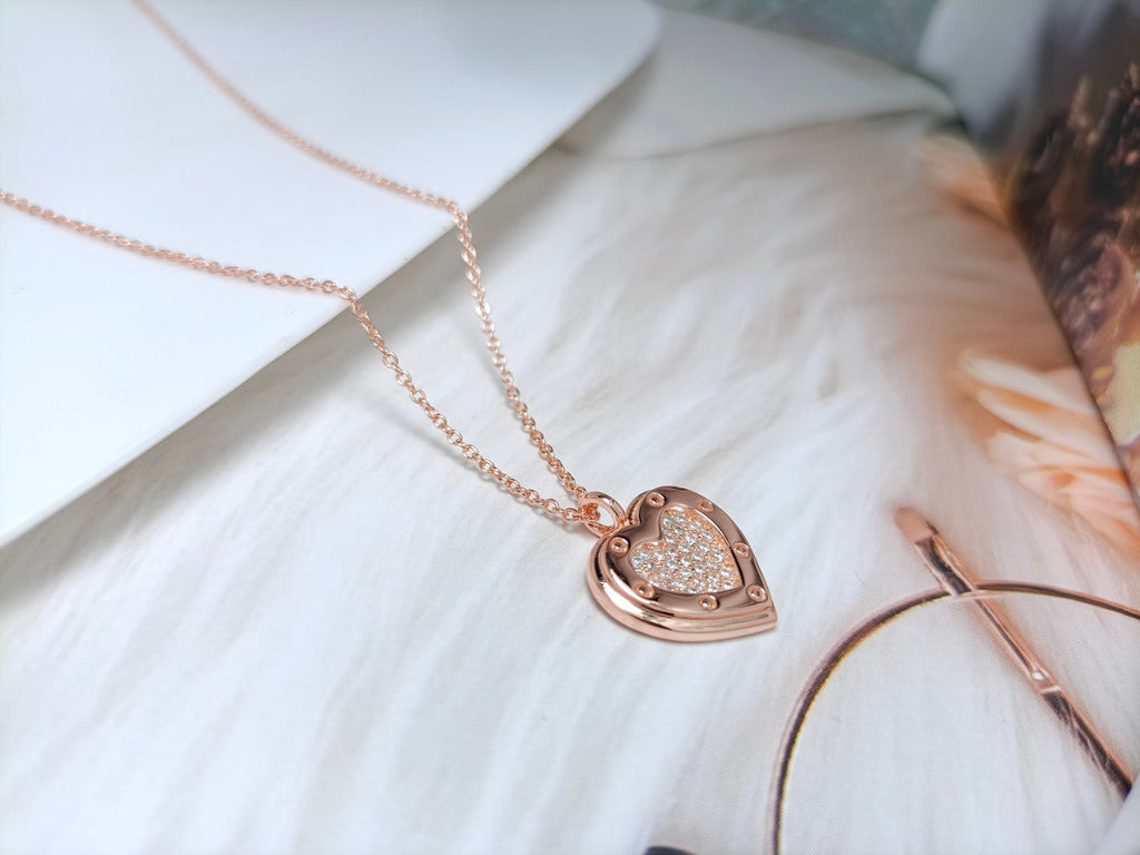 Tiffany Heart Cubic Zirconia Pendant Necklace