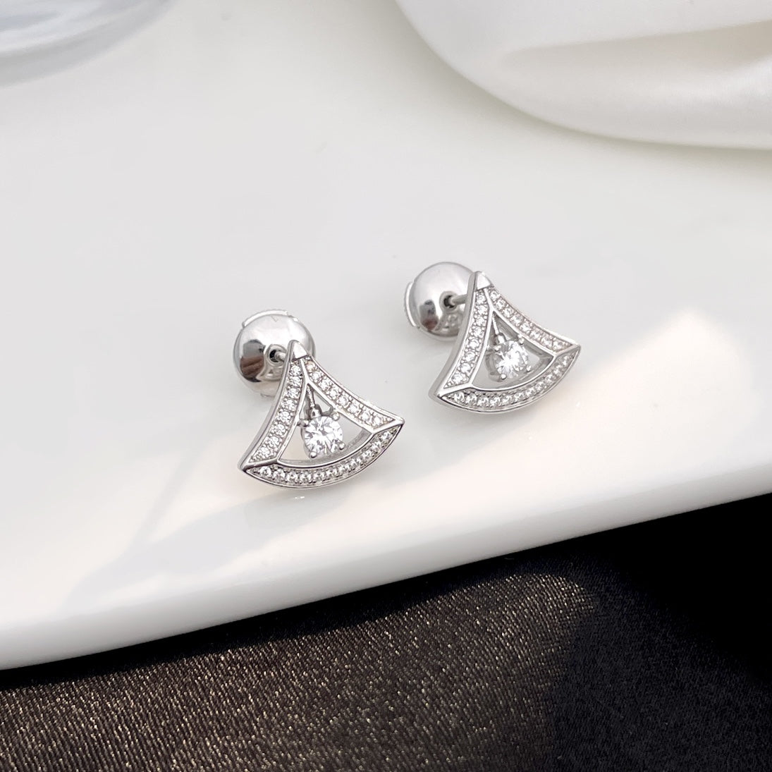 Bvlgari Dream Mini Cubic Zirconia Stud Earrings