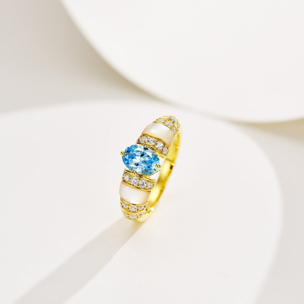 Dior Paraiba Gold Cubic Zirconia Ring