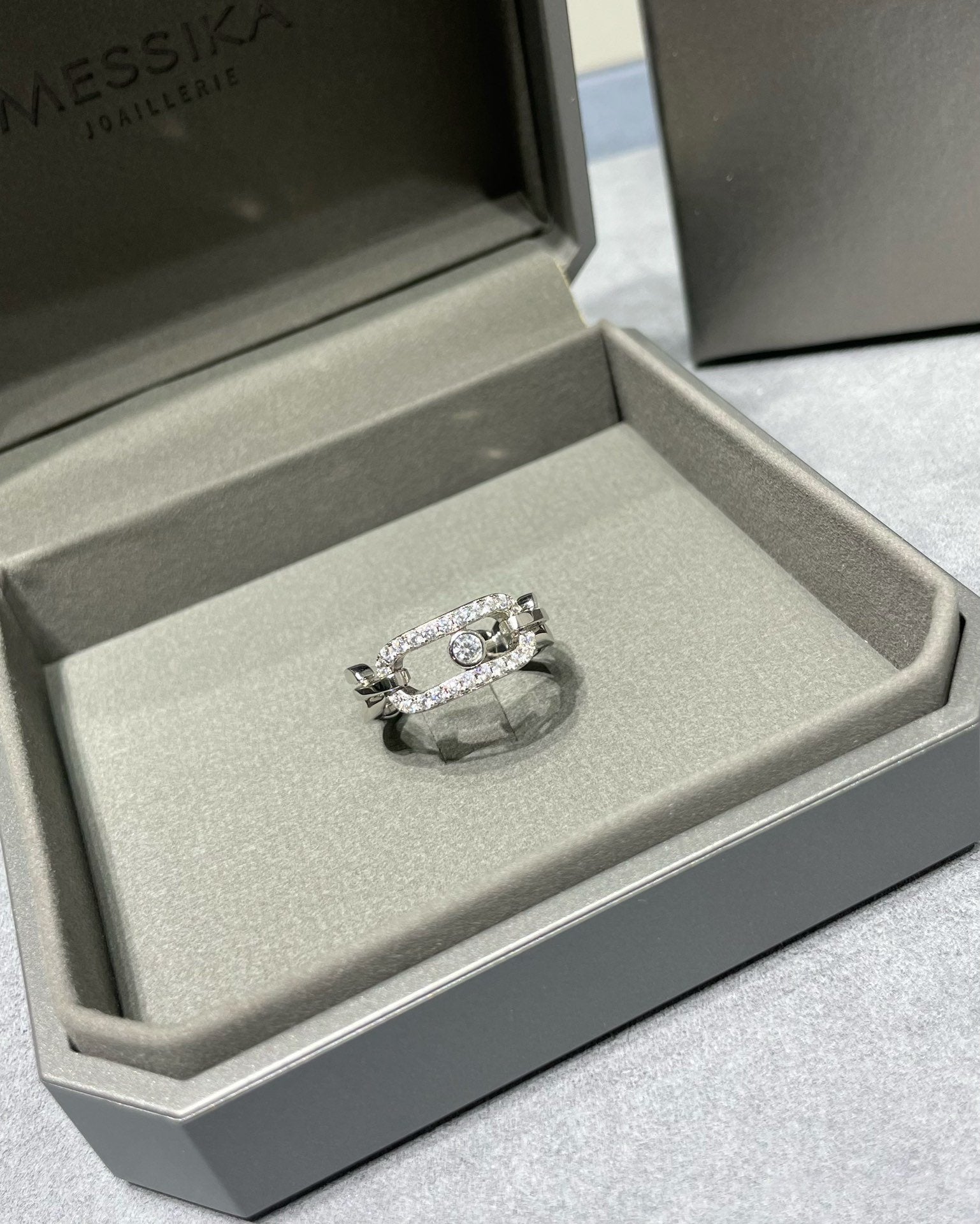 Messika Move Link Cubic Zirconia Paved Ring