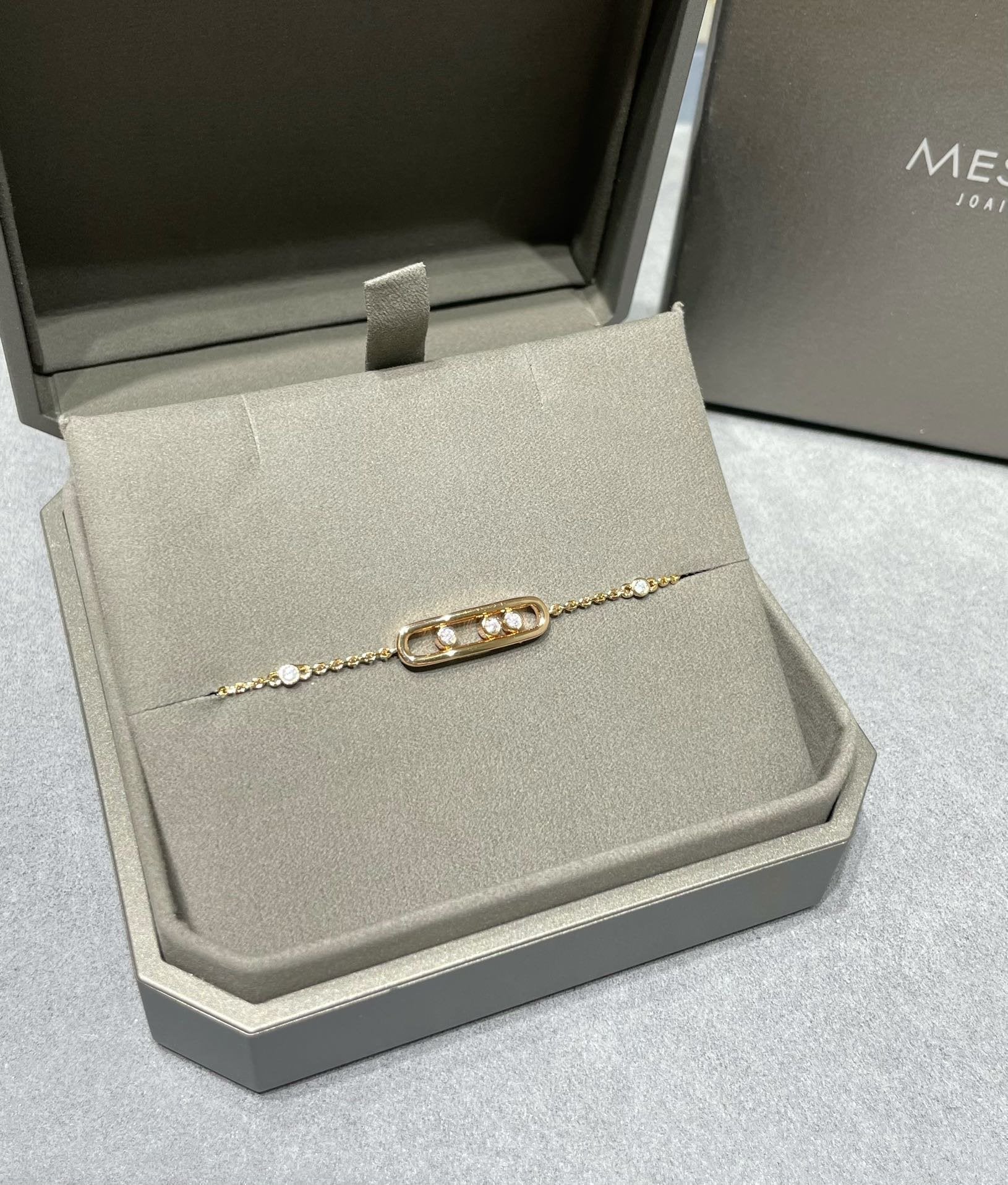 Messika Baby Move Pink Gold Cubic Zirconia Bracelet