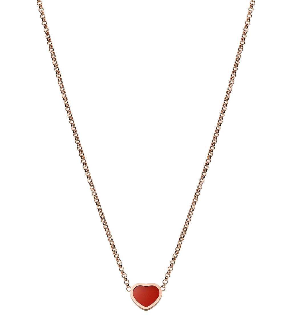 Chopard Heart Pendant Carnelian Necklace