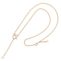 Hermes Finesse Pink Gold Cubic Zirconia Necklace