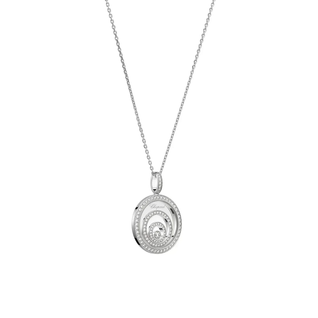 Chopard Happy Spirit Cubic Zirconia Paved Necklace