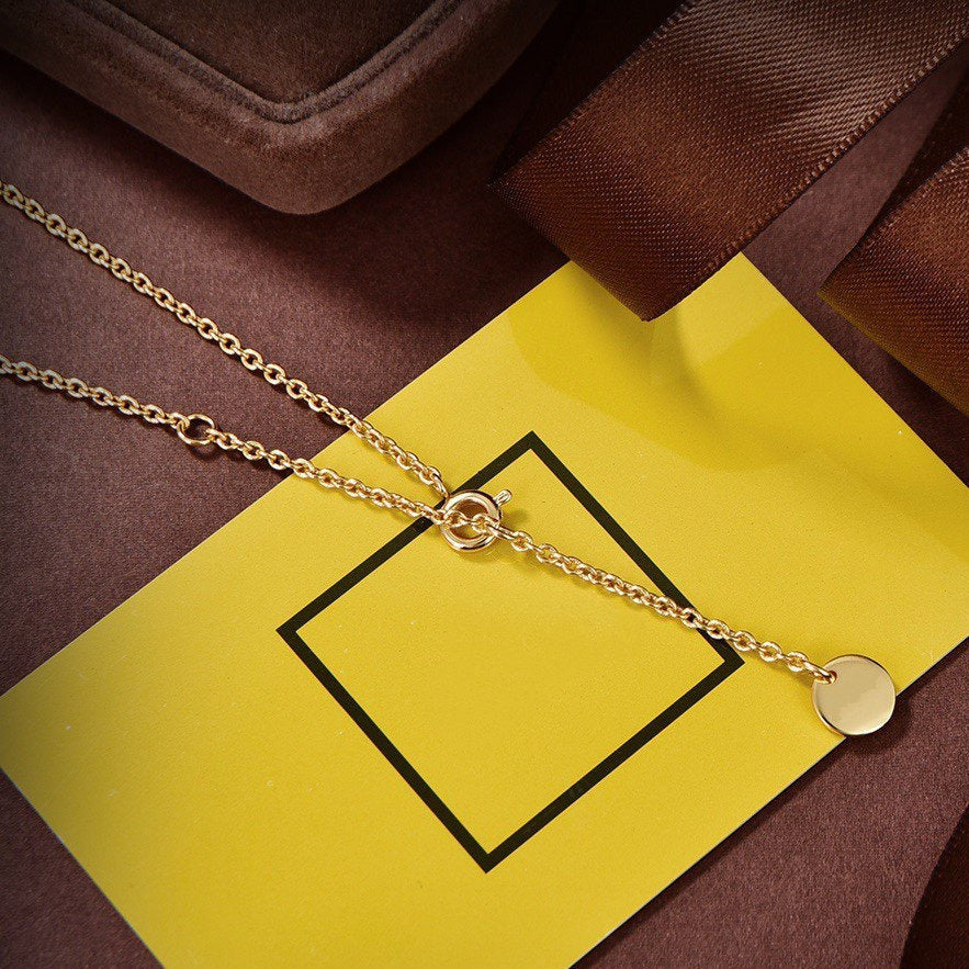 Fendi FF Bag Pearl Gold Necklace