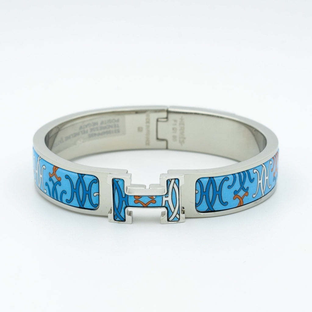 Hermes H Bracelet Blue Multicolor