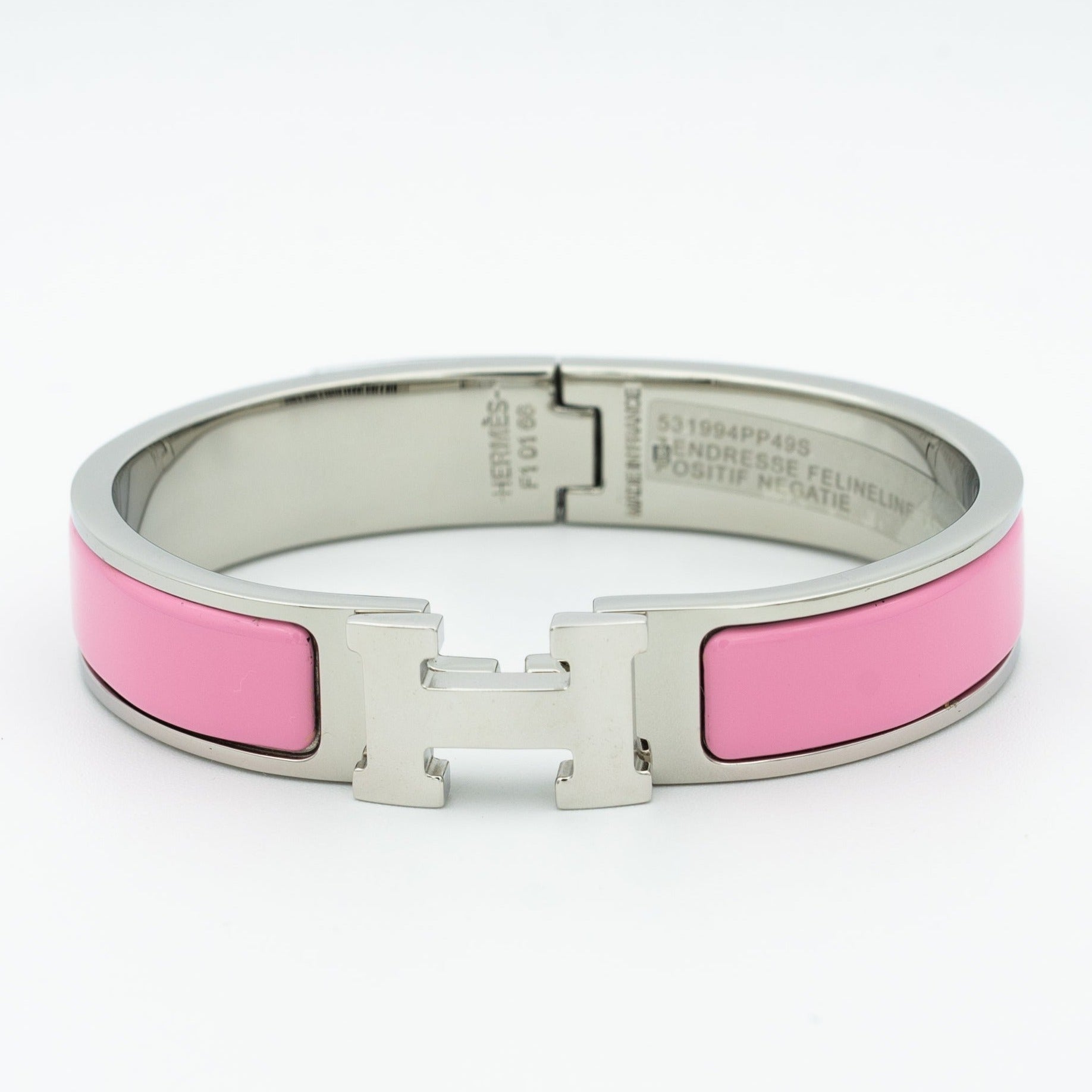 Hermes H Pink Bracelet
