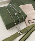 Gucci GG Double G Mother of Pearl Necklace