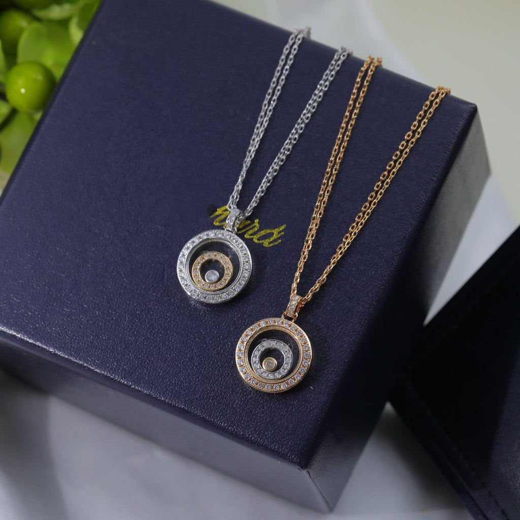 Chopard Happy Heart Cubic Zirconia Silver Necklace