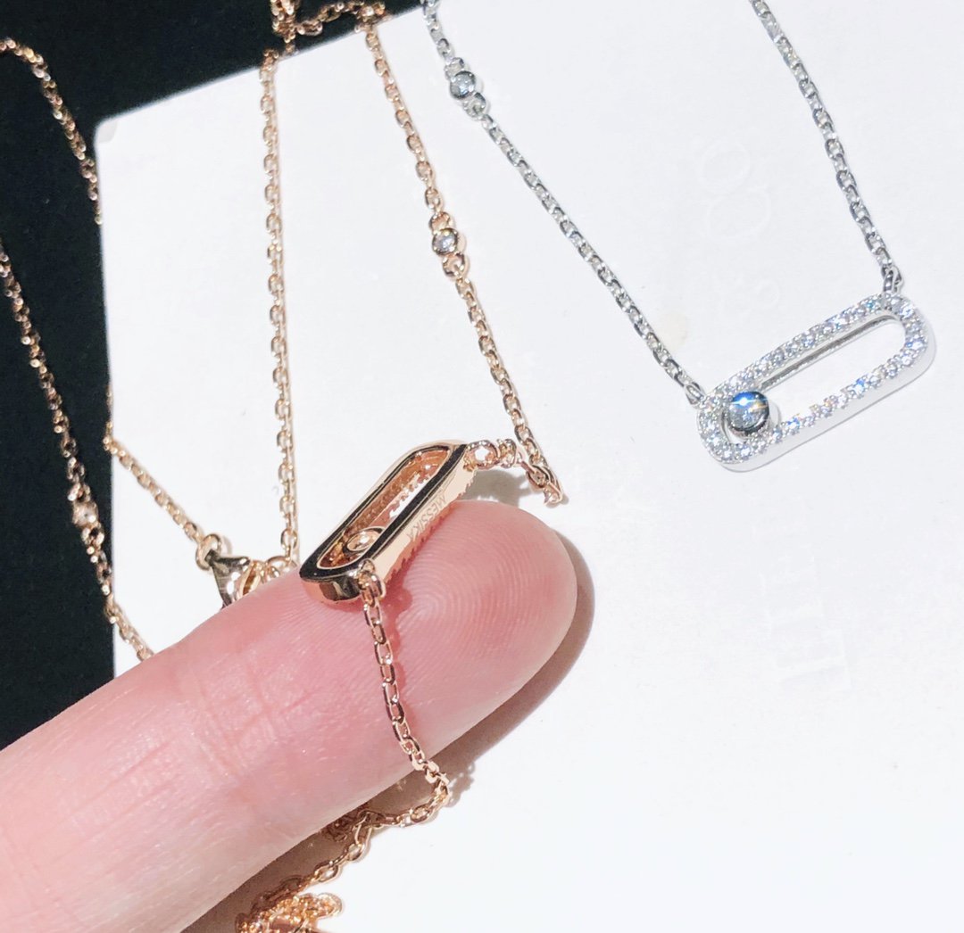 Messika Move Uno Paved Silver Cubic Zirconia Necklace