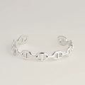 Hermes Chaine Silver Open Bracelet
