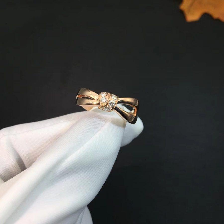 Chaumet Liens Ring Pink Gold Cubic Zirconia