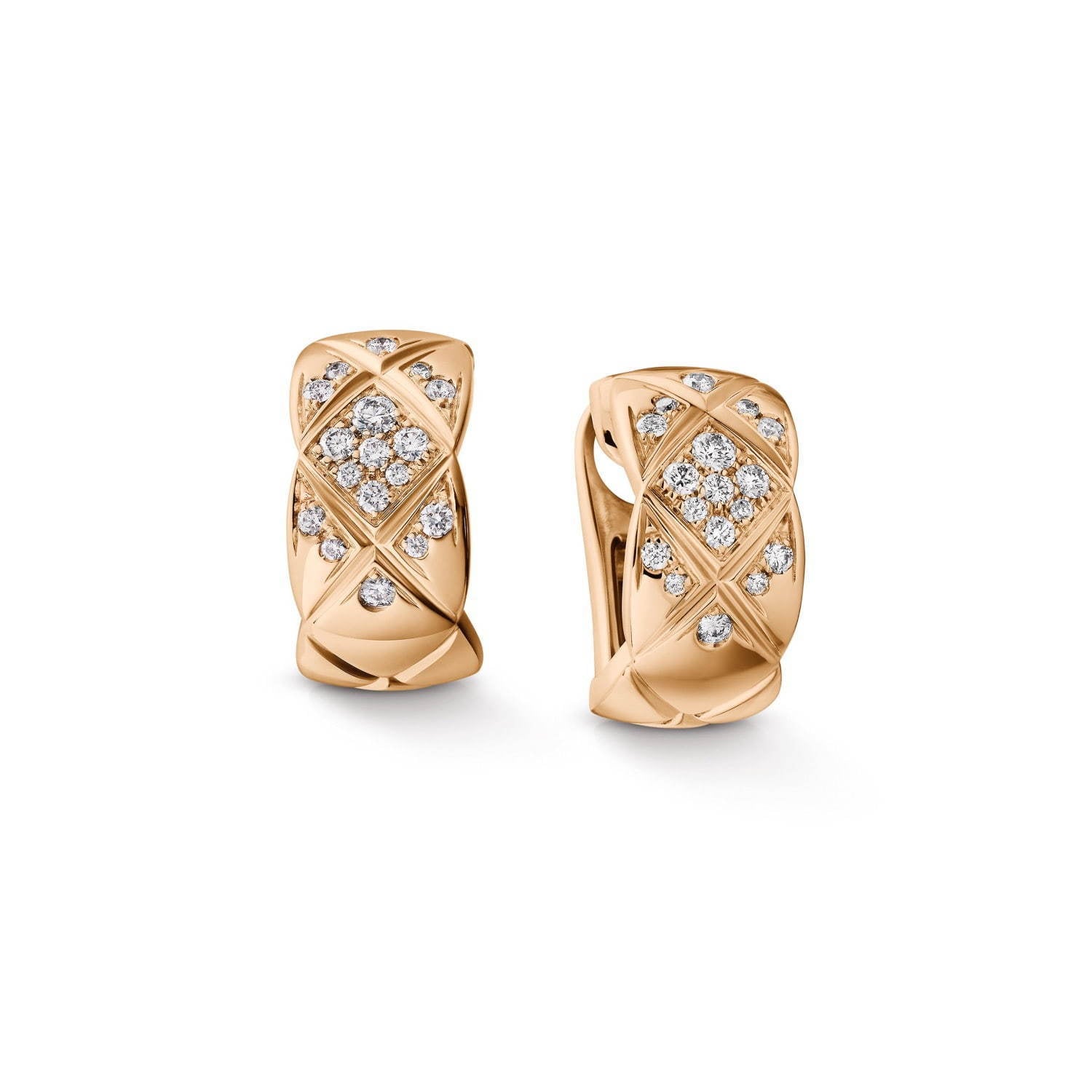 Chanel Crush Cubic Zirconia Pink Gold Earrings